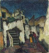 konrad magi Capri street oil painting artist